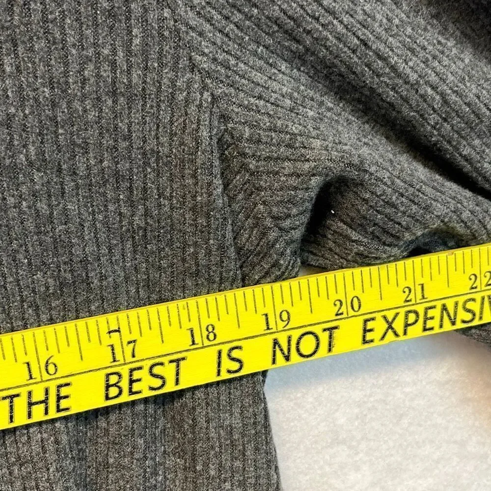 J. CREW Women’s Gray Mock Neck Ribbed Pullover Sweater XL Long Sleeve‎ Soft NWT